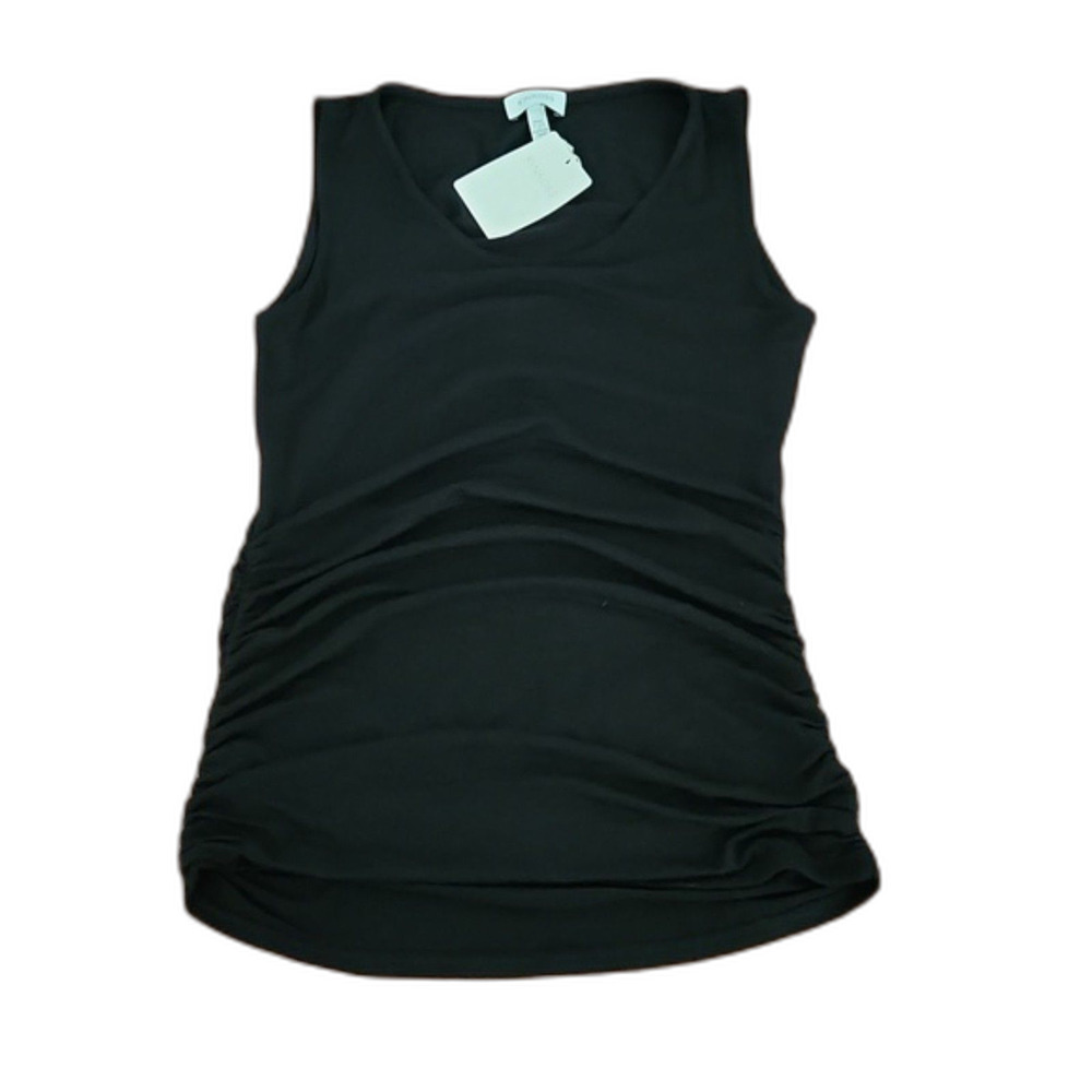 NWT Kinross Fitted Ruched Tank, Black, Size XS